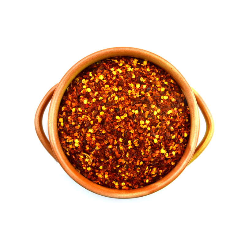 Chili fulgi granule 2–4 mm 25% seminte | condimente-online.ro by SpiceHub